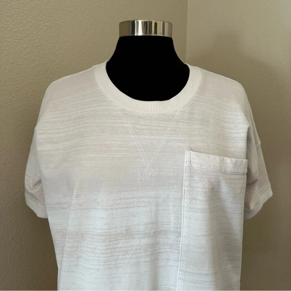 Lululemon Mudra Sweatshirt Righteous Stripe White Size 8 - Picture 5 of 14